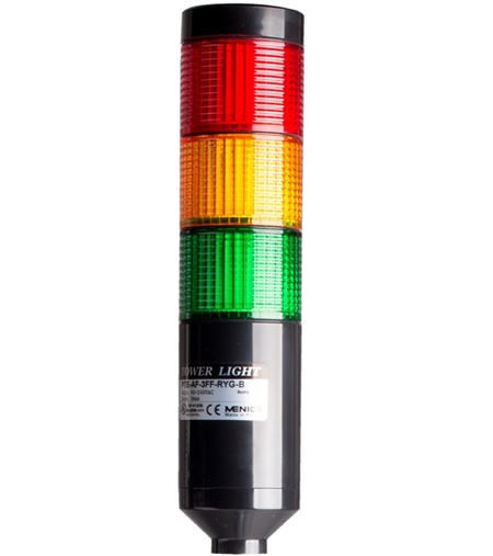 Can a threaded pole be used with one of the bases for the Menics PTE-A-3FF-RYG-B LED tower light?