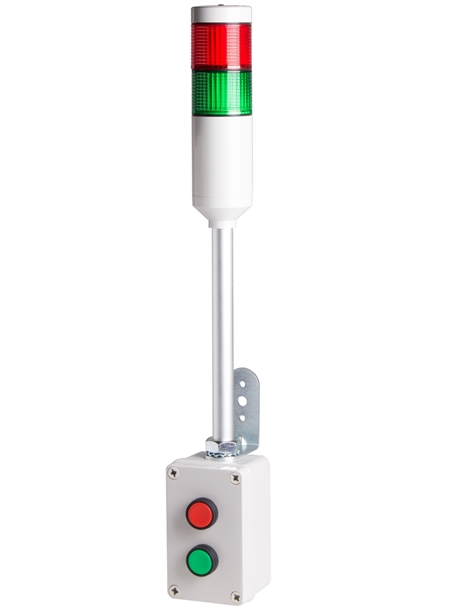 how do you get the green light to flash on the Menics ATEP-RG tower light?