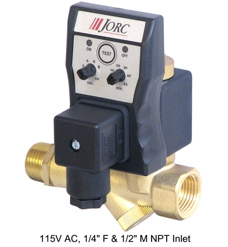 Jorc 2523 115V AC COMBO Timer Drain, Dual Inlet, 0-230 PSI Questions & Answers