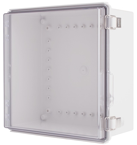 Does the Boxco BC-ATP-303015 hinged lid enclosure have cable entries?