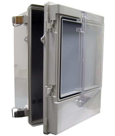 Is the window panel part of the Boxco BC-AGD-354521 dual door enclosure?