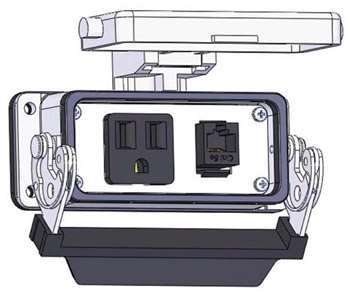 Is the RJ45 jack on the Mencom DP1-RJ45-16LS panel interface connector rated CAT6 or higher?