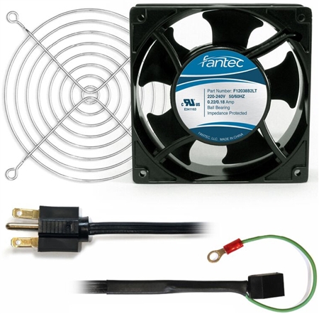 GardTec CAB804 Cooling Fan Kit, 120 mm, 230V, 72'', 45 Degree Plug Questions & Answers