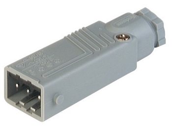 What wire gauge sizes can be used with the Hirschmann ST series STAS 3 N 932143-106 cable plug?