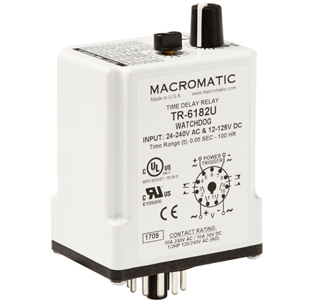 Macromatic TR-6182U 24-240VAC Watchdog Time Delay Relay Questions & Answers