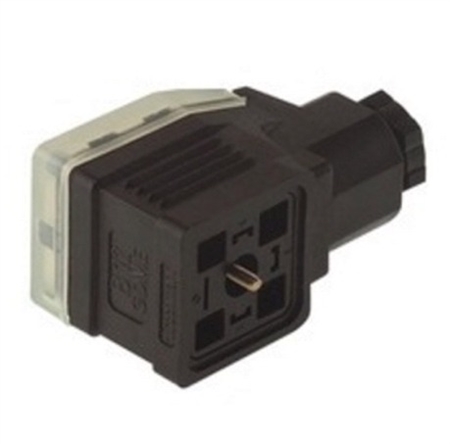Are the electronics separate from the connector body on the Hirschmann GDME 2011 DIN 43650 connector?