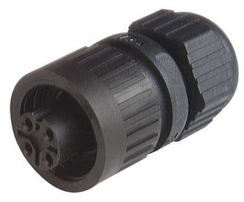What is the Hirschmann CA series CA3 LD-934125-100 straight cable socket made of?