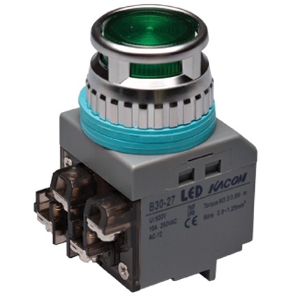 Kacon B30-27G-110VAC 30 mm Momentary Push Button, Green, 110V LED Questions & Answers