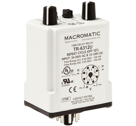 Macromatic TR-6312U 24-240VAC Repeat Cycle OFF Time Delay Relay Questions & Answers