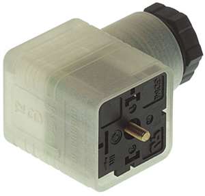 Is the Hirschmann Form A PG 9 solenoid valve connector available in a different voltage?