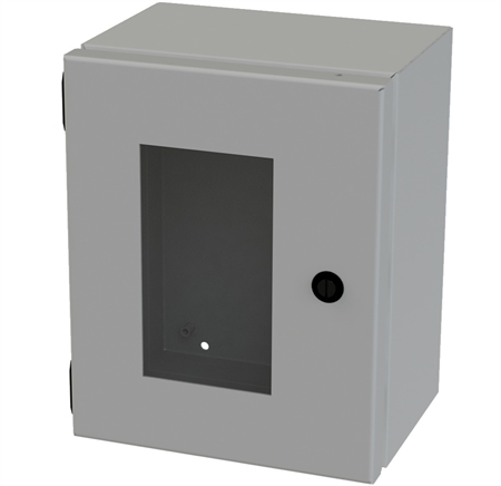 Is there a 3D CAD file available for the Saginaw Control and Engineering Enviroline Series SCE-10086ELJW single door junction enclosure?