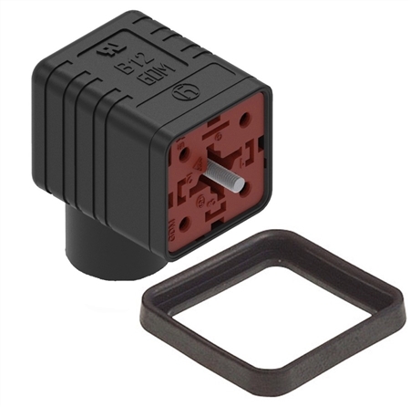 Can the Hirschmann GDM 2012 J DIN 43650 solenoid valve connector come with a different gasket?