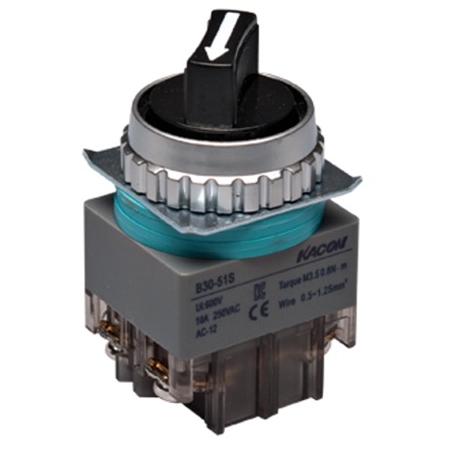 What diameter hole is required for the Kacon B30-4 selector switch?