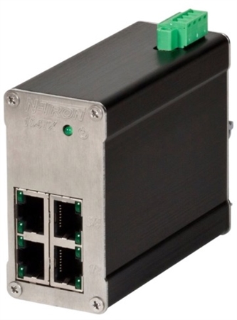 What power supply goes with the Red Lion N-Tron Series 104TX Industrial Ethernet Switch?