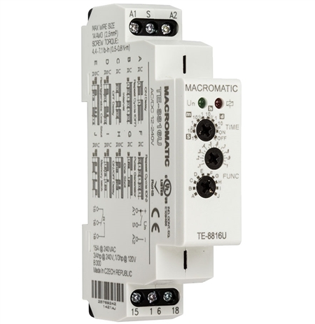 Macromatic TE-8816U Time Delay Relay, 12-240V, SPDT Questions & Answers