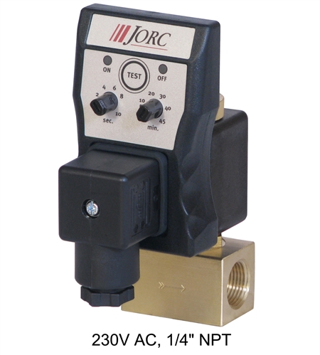 Does the Jorc 2601 OPTIMUM timer drain come with a DIN 43650 solenoid valve connector?