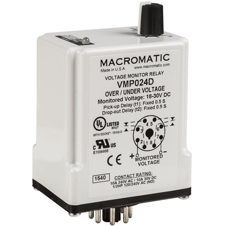 Macromatic VMP110D 110V DC Voltage Monitor Relay Questions & Answers