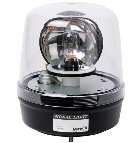 Can the Menics MS135B-10-C beacon light be adjusted to rotate less I hope?  I don't want the neighbors complaining about a light show every night.