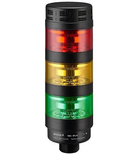 Qronz BTL70BK-AFRYG-LN12 3 Stack LED Tower Light, 12V, w/ Alarm Questions & Answers