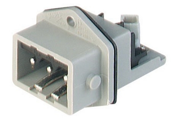 What do the flammability ratings mean on the Hirschmann ST series STASEI 3 N 932145-106 panel-mounted connector?
