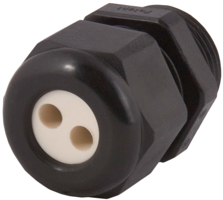 Sealcon CD21N9-BK Nylon 3/4'' NPT Dome 2 Hole .29'' (7.4 mm) Insert Cable Gland Questions & Answers