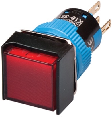 Kacon K16-381-R-12V 16 mm Maintained Push Button, Square, 12V LED Questions & Answers