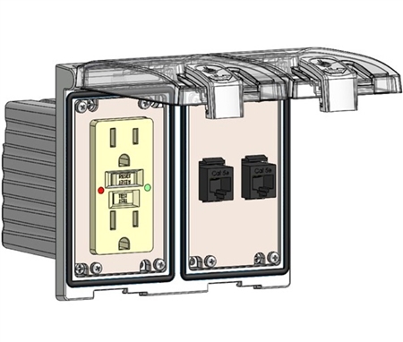 can I get a panel interface connector with no cover and just the 2 RJ45 female connectors?