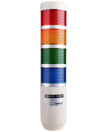 Menics PREF-402-RYGB 4 Stack LED Tower Light, 24V Questions & Answers