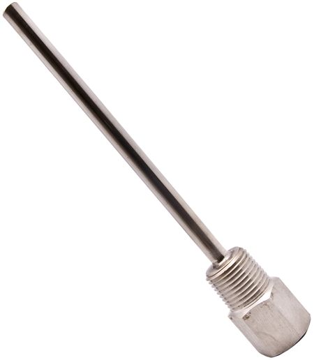 DuraChoice TW490 9'' Thermowell, 1/2'' NPT, Stainless Steel 304 Questions & Answers