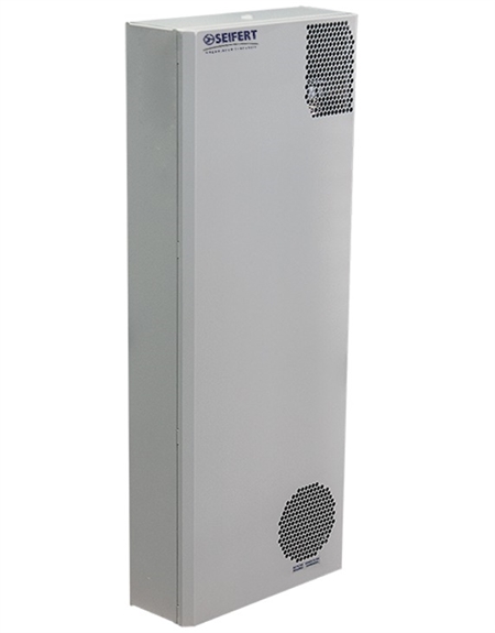 How long does the fan last on the Seifert 42712001 SlimLine control cabinet air conditioner?