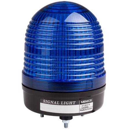 What is the distance the Menics MS86L-F02-B beacon light can be seen at night? I'm looking for a warning light for a boat dock, non-flashing.