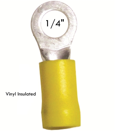 Hoffman DFVL6R2 Ring Terminal, Vinyl Insulated, 12-10 AWG, Stud Size 1/4'' Questions & Answers