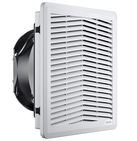 Is the max air flow for the Fandis FF15D24UF fan filter shown with free air flow or air flow with grille and filters?