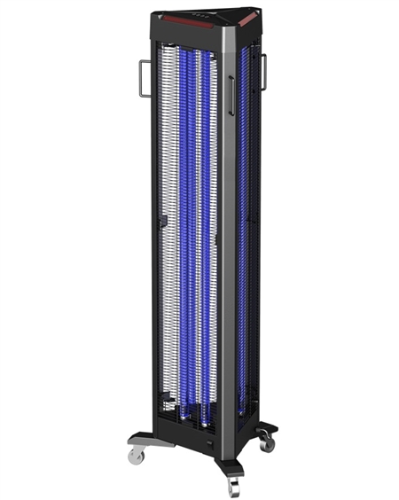 Once the Light Efficient Design LumiCleanse LC-UVC-TOWER-216W-01 portable ultraviolet light tower is activated, how long do you have to leave the area?