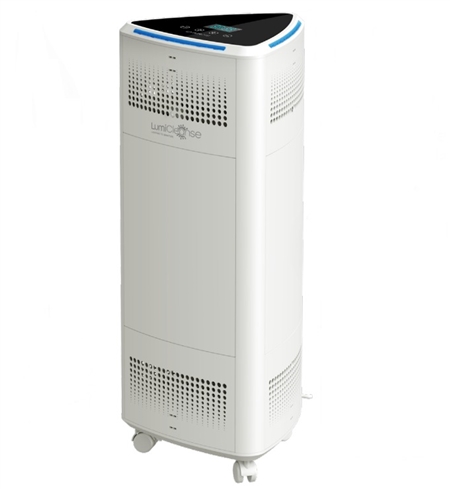 How do you reset the wifi connection on the Light Efficient Design LumiCleanse LC-UVC-AIR-350 portable air purifier?