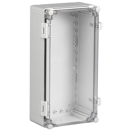 Does the Sealcon S3140074407TU hinged lid plastic enclosure come in a smaller size?