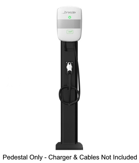 Are the pedestals for the BreezEV electric vehicle chargers available in different heights?