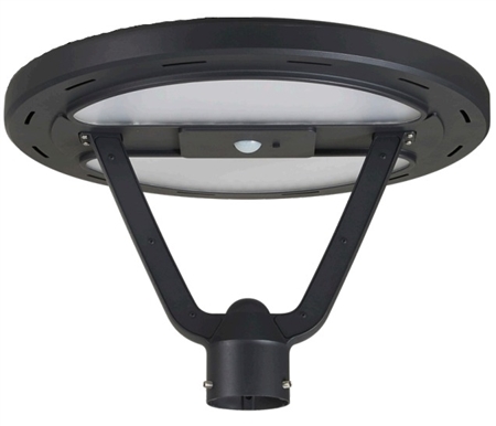 How high can the Light Efficient Design SL-CPT-25L-30K-BK-G1 LED solar circular pathway light fixture be installed?