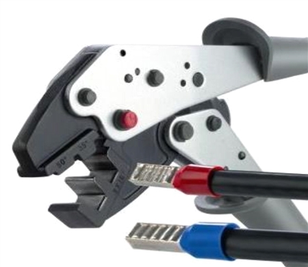 How big is a 2-1 AWG wire gauge size on the Z + F crimping tool?