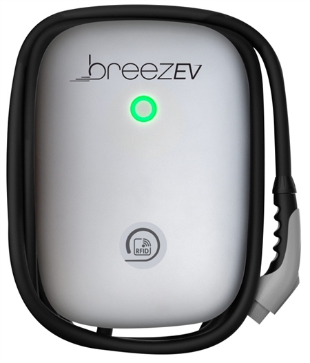 Does the BreezEV EVC-L2-R40-18 wall mount electric vehicle charging unit come with software or can software be installed?