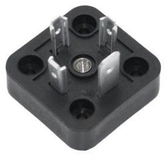 What is the temperature rating on the Omal VMA-030-00 DIN 43650 Form A connector?