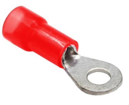 How big is stud size 6 on the Mueller AI-50020N insulated ring terminal?